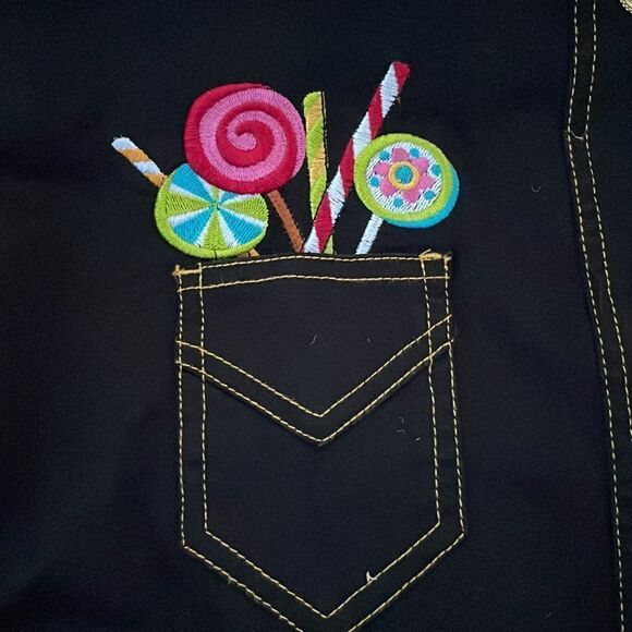 Bob Mackie ~ Wearable Art ~ Black Shacket ~ size Small - Picture 8 of 15